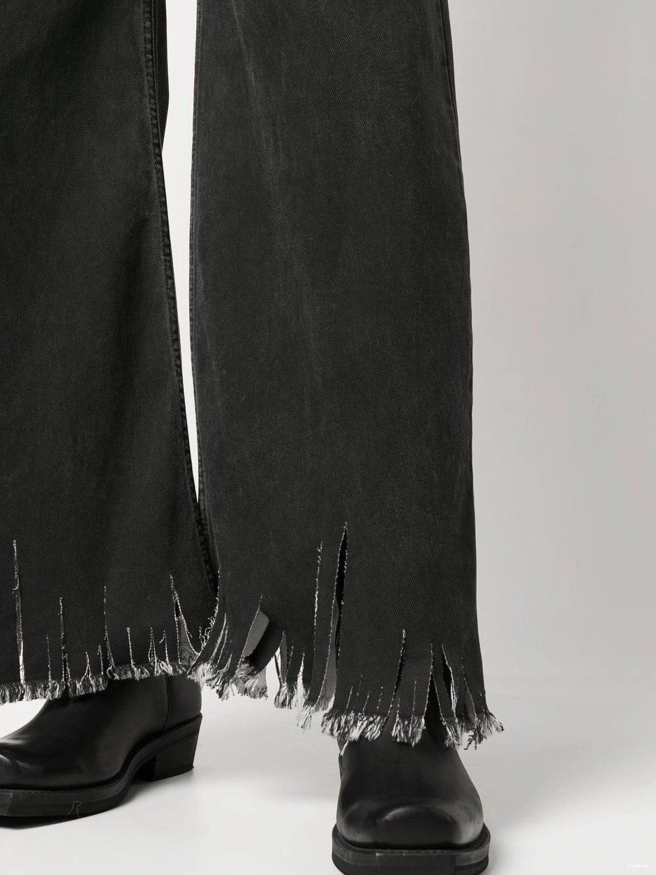 Affordable Women fringed Alanui jeans wide leg 0816